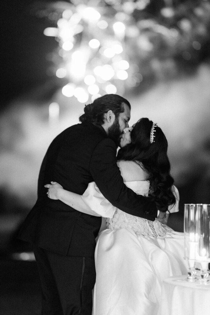 Fireworks wedding Chateau Champlatreux